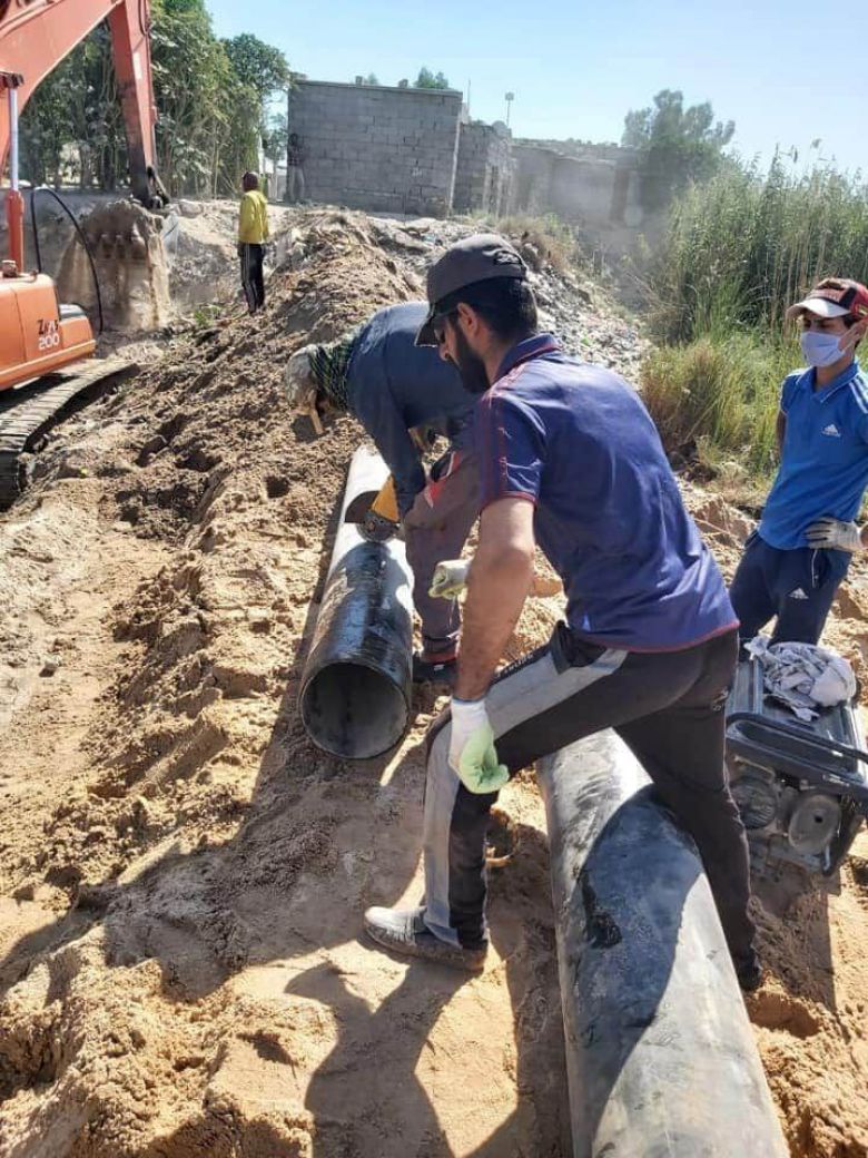 مديرية ماء كربلاء المقدسة تنجز اعمال ايصال مصدر إضافي لحي النضال