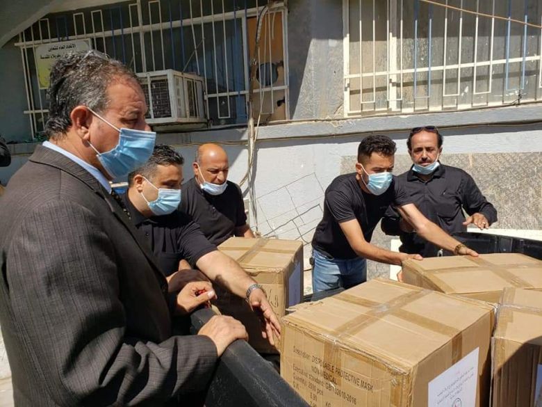 نقابة المعلمين فرع كربلاء تبادر بتوفير المستلزمات الصحية لإنجاح امتحانات المرحلة الاعدادية