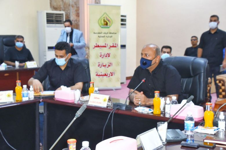 محافظ كربلاء المقدسة يقوم بزيارة الى المقر المسيطر في المحافظة