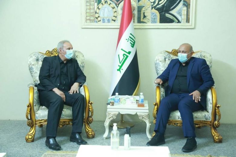 محافظ كربلاء المقدسة يلتقي مدراء شركة تجارة وتصنيع الحبوب في كربلاء