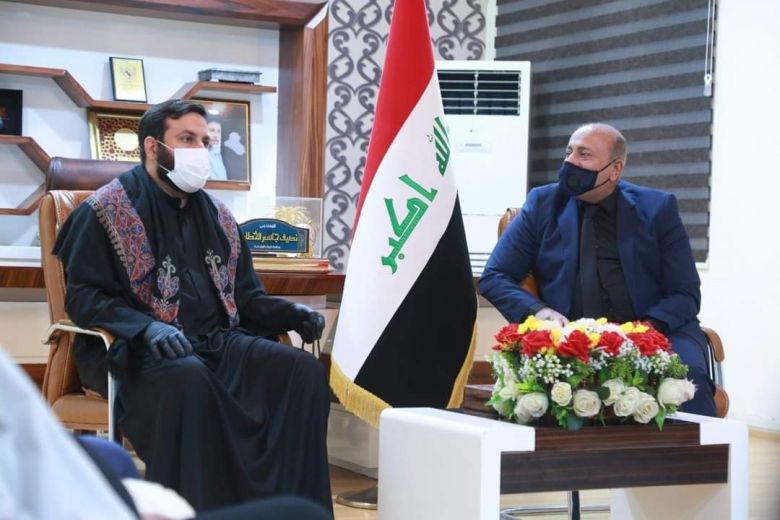 محافظ كربلاء المقدسة يستقبل رئيس هيأة الحج والعمرة