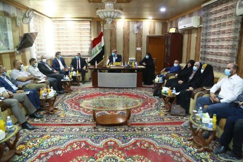 محافظ كربلاء المقدسة يزور قضاء الحر ويلتقي بمدراء الدوائر و اهالي القضاء لتقديم الخدمات