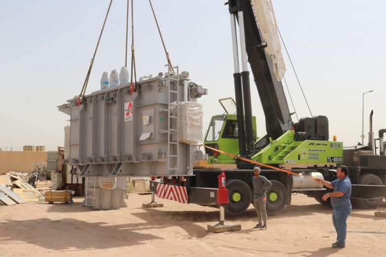 كهرباء كربلاء:وصول ستة محولات تركية المنشأ الى المحافظة