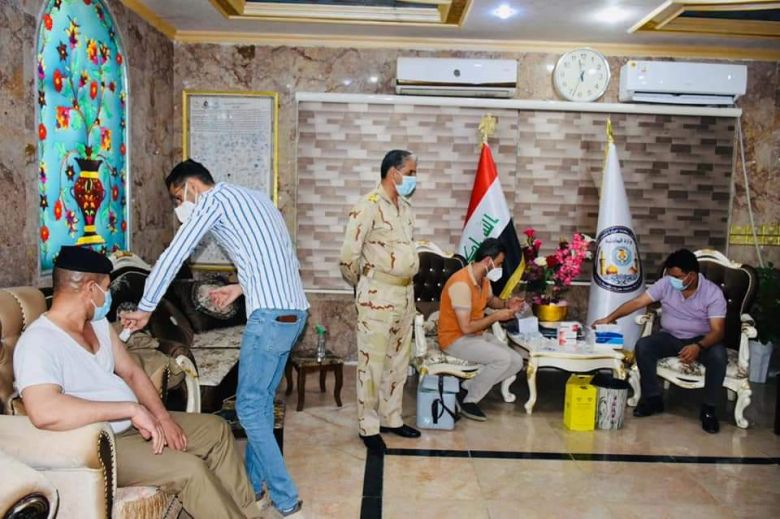 بالصور/تلقيح ضباط ومنتسبي شرطة كربلاء والمديرية تدعو المواطنين لاخذ اللقاح