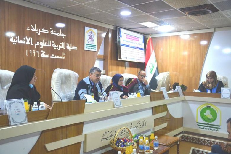 الروائي المغترب كريم كطافة في كلية التربية للعلوم الانسانية بجامعة كربلاء