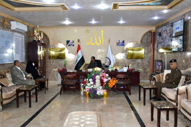 قائد شرطة كربلاء المقدسة يستقبل مديرة  المصرف الزراعي في المحافظة