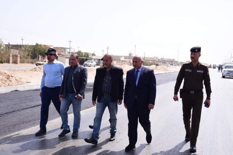 الخطابي يجري جولة ميدانية لمشروع توسعة شارع النجف كربلاء