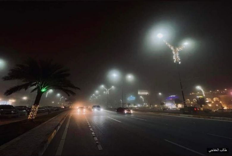 بالصور: عاصفة ترابية تصل كربلاء