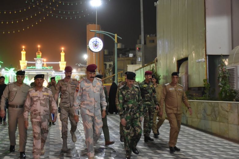 بعد لقائهم بمحافظ كربلاء المقدسة لتأمين الزائرين خلال رمضان.. جولة ميدانية لقائد شرطة كربلاء وقائد العمليات في مركز المدينة