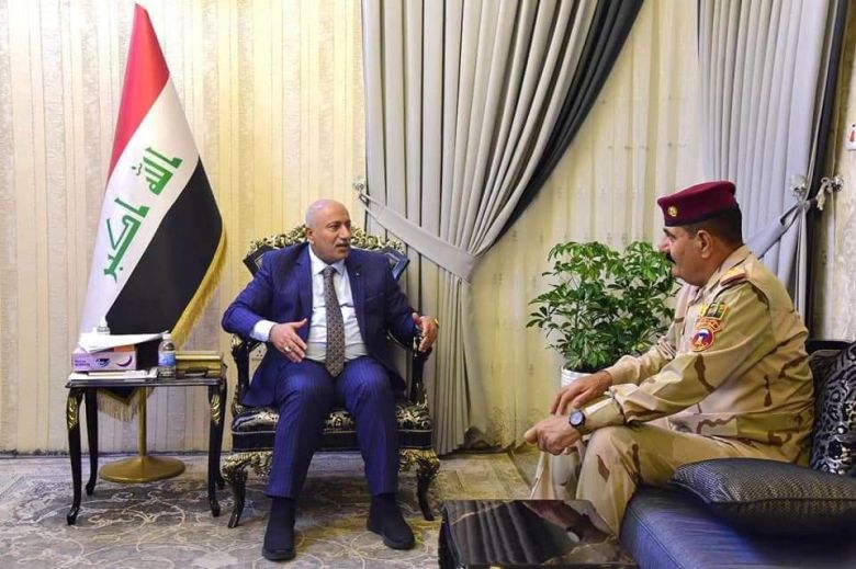 الخطابي يجتمع بقائد عمليات كربلاء للتباحث بالوضع الامني للمحافظة