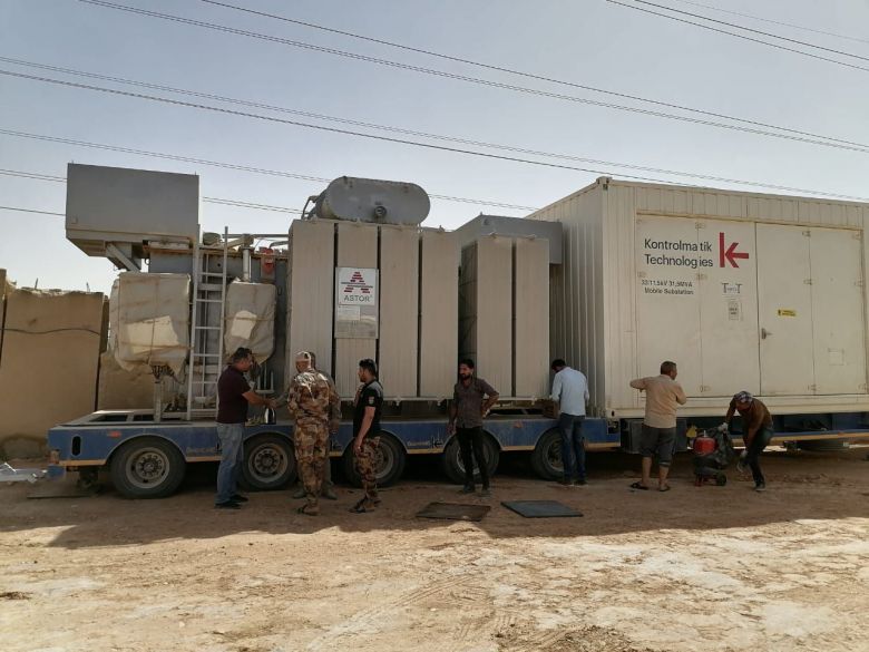 انجاز اعمال نصب وتشغيل محطة ابو مهدي المهندس في كربلاء