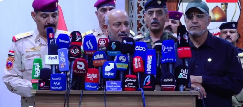 انطلاق المؤتمر الصحفي للاعلان عن نجاح الخطة الامنية الخاصة بزيارة العاشر من محرم