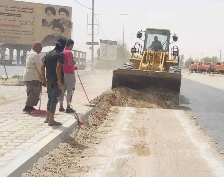 بلدية الخيرات تستنفر طاقاتها آلالية والبشرية في زيارة الاربعين