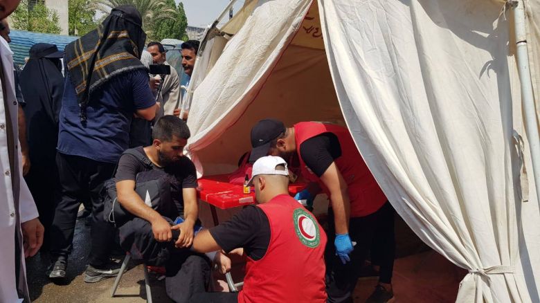 الهلال الاحمر تستنفر جهودها لتقديم الخدمات الانسانية والطبية للزائرين