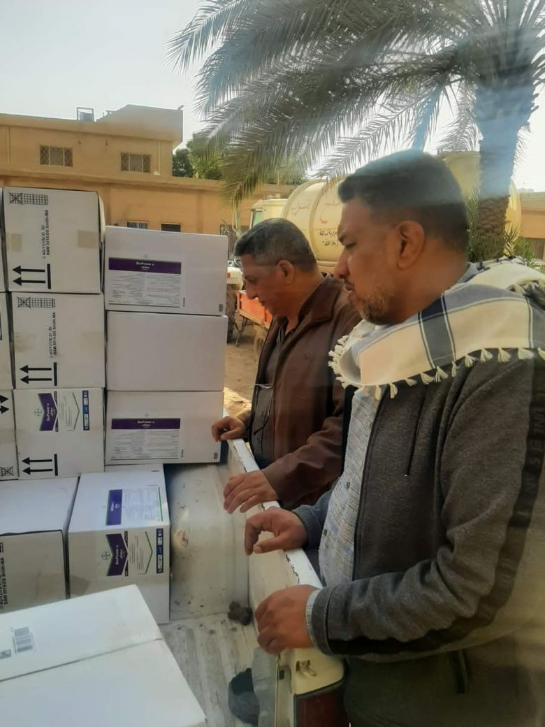 زراعة كربلاء تستلم مبيدات  لمكافحة ادغال الحنطة