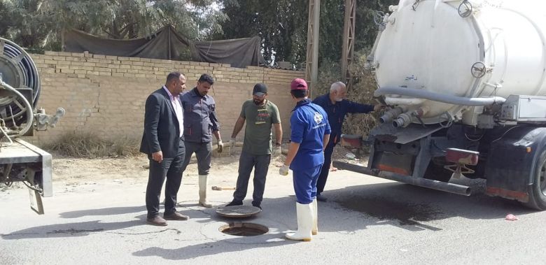 مجاري قضاء الحسينية تنفذ حملات استباقية استعداداً لموسم الشتاء