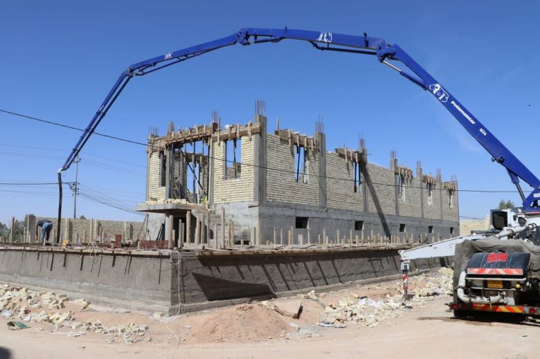 استمرار العمل بمحطة الاسكان العسكري الثانوية وبنسب انجاز متقدمة