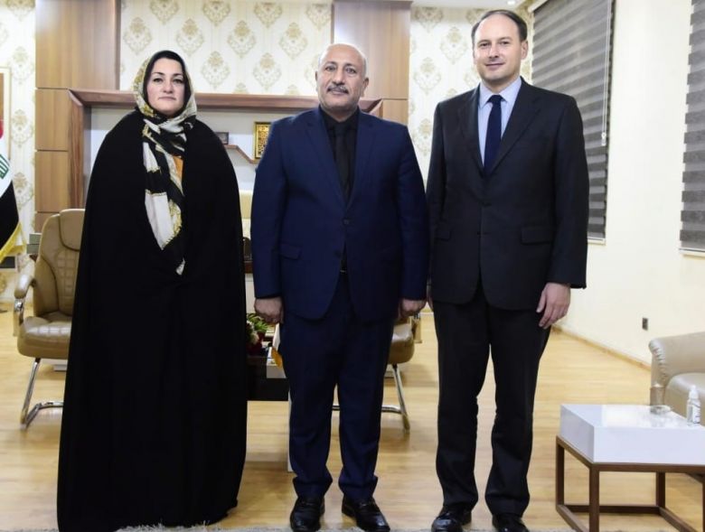 محافظ كربلاء يستقبل وفداً ألمانياً رفيع المستوى ويبحث معه آفاق التعاون المشترك