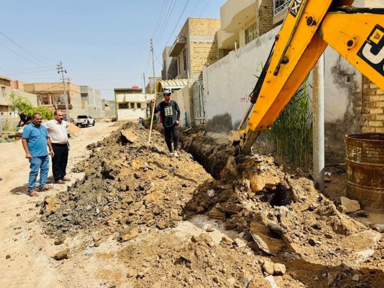 بلدية الهندية تباشر بأعمال تطوير 25 شارعاً وزقاقاً في حي الجمعية