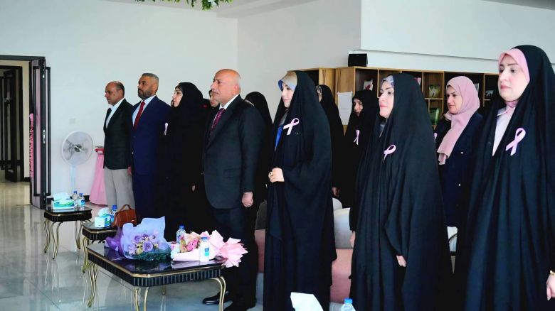 محافظ كربلاء يؤكد أهمية الكشف المبكر عن سرطان الثدي وتعزيز الوعي الصحي لدى المرأة