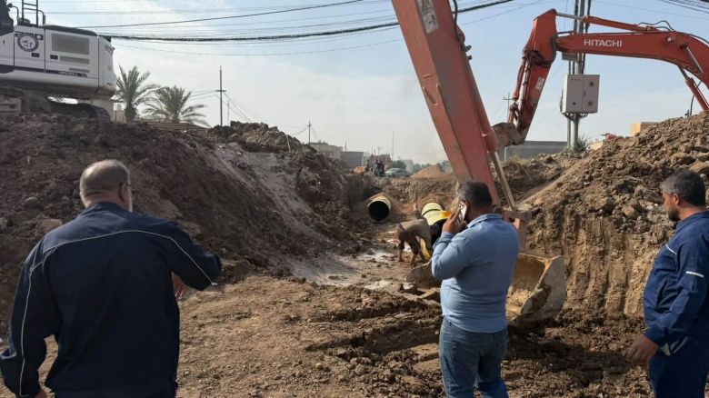 ماء كربلاء تعيد تشغيل خط مدينة الإمام الحسين باتجاه الخزانات الجنوبية